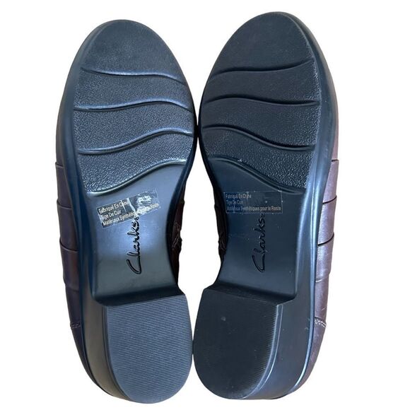 Clarks Collection Brown Leather Zip Ankle Boots Style 26104775 Womens Size 9 - Picture 6 of 7